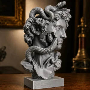 Busto Classico con Serpenti | Scultura Decorativa 3D in PLA